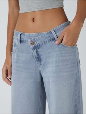 HALARA Light Blue Wide Leg Jeans